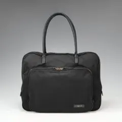 2393* アニエスベー トートバッグ A4 ナイロン レザー 黒