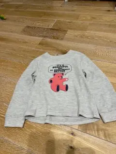 クマプリント 長袖カットソー 100 韓国子ども服