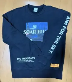 ZARA サワヤン ヤン着用 ネイビー グラフィックプリント スウェット