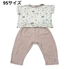 アンパンマン 総柄半袖パジャマ 上下セット 薄ピンク 95サイズ