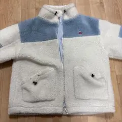 KIRSH カラーブロックボアジャケット ライトブルー