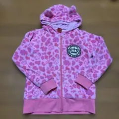 BABY DOLL ピンクレオパード柄フリースパーカー 130㎝
