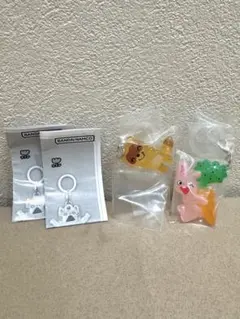 ノンタン めじるしアクセサリー2 うさぎさん　たぬきさん