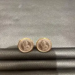 コインデザイン カフリンクス 金色