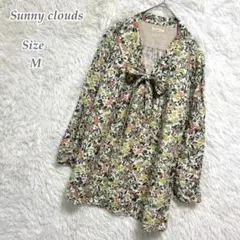 ⚡赤札セール⚡Sunny clouds 花柄 チュニック M ナチュラル麻混のサムネイル
