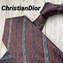 ✨極美品✨ChristianDior ネクタイ ストライプ ネイビー シルク