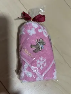 LAURA ASHLEY ピンク ハンドタオル クマ刺繍