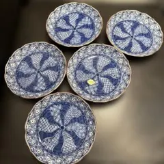 中国古美術 青花 花唐草文 扇形 染付皿 8枚セット 時代物 古玩 中国古美術 青花 花唐草文 扇形 染付皿 8枚セット 時代物 古玩 - メルカリ