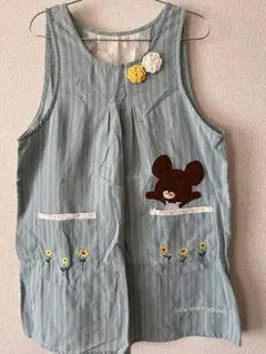 くまのがっこう エプロン 背面レース素材 保育士 幼稚園