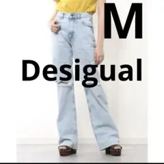 Desigual デシグアル　ハイウェストワイドフレアジーンズ　Mサイズのサムネイル