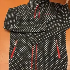 Columbia フリースジャケット S 黒/白ドット