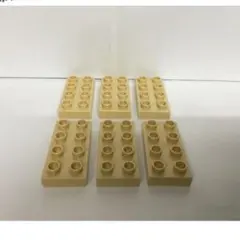 レゴ デュプロ 特殊 パーツ 薄い プレート ブロック 2×4 ベージュ