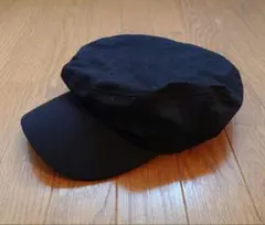 黒 キャスケット 帽子 レディース 無地 シンプル