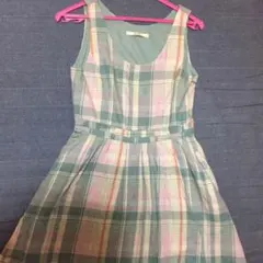 【美品】値下げサマー チェックワンピース dazzlin