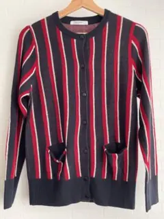 カーディガン　back number クルーネック ストライプ
