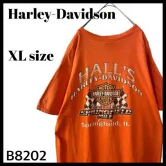 【USA製】ハーレーダビッドソン Tシャツ オレンジ ストラットマン製 XL