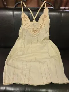 マリテフランソワジルボーホワイト キャミワンピース 刺繍入り Mサイズ