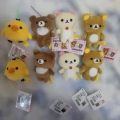 ROUND1限定 リラックマゴムひも付き マスコット ８点セット