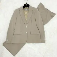 美品☆Max Mara　スーツパンツセットアップ　44　大きいサイズ　ベージュのサムネイル