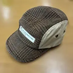 ブラウン チェック柄 キャップ 48CM