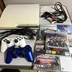 PlayStation 3 本体 ホワイト コントローラー2個 ゲームソフト付き