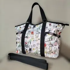 レスポートサック 2WAY トートバッグ ショルダーバッグ 猫柄