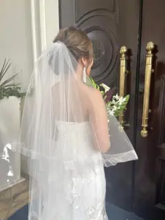 YNS ホワイトチュールウェディングベール