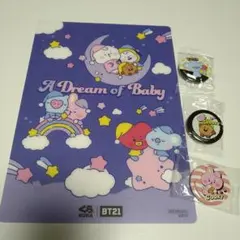 下じき　缶バッジ　ビッくらポン　くら寿司　ランダム　BT21　BTS　非売品