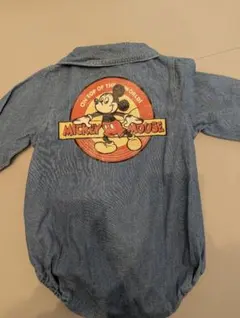 ミッキーマウスデニムロンパース 80サイズ