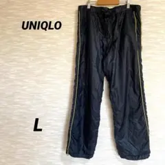 ユニクロ UNIQLO 暖パン ナイロンパンツ【L】裏起毛 ベルト付 0610