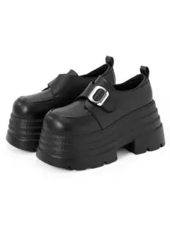 グレイル　厚底メタルバックルレザーシューズ 【大人気商品】　23.0センチ