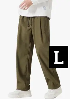 ワイドパンツ メンズ ミリタリー ズボン スラックス ボトムス グリーン