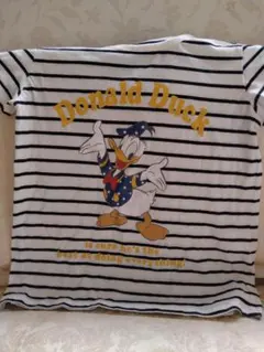 Disney ドナルドダック ボーダー 半袖Tシャツ