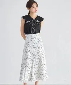 tocco ドットマーメイドフレアスカート　トッコクローゼットのサムネイル
