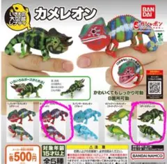 いきもの大図鑑レプティカメレオンパンサー(レッド)ジャクソン(ダークグリーン)