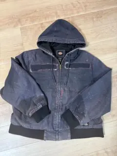 Dickies パーカー カーハート アクティブ ボロ フェード ナス紺