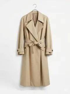ベージュ トレンチコート ベルト付き