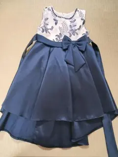 ネイビー刺繍キッズドレス