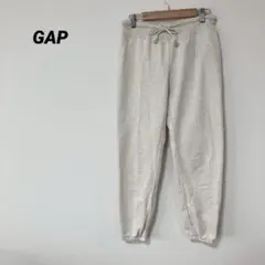 ギャップ アイボリー ロゴ入り スウェット ジョガーパンツ おしゃれ 快適 XS