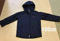 ポロ ネイビー フード付きジャケット　100cm 子供　秋冬
