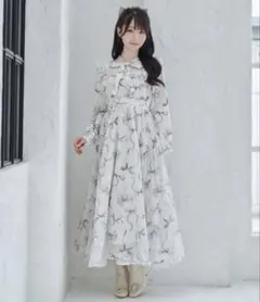 Rosé Muse】 ribbon pattern pleated dress - メルカリ