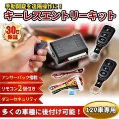 キーレスエントリー 後付け 12V 汎用 アンサーバック 集中ドアロック 車のサムネイル