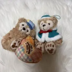 ダッフィー ストラップ付きぬいぐるみ2体セット