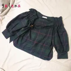 GALENA ガレナ ブラウス シャツ チェック柄