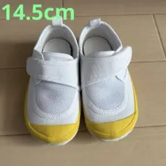 教育パワーシューズ　上履き　スクールシューズ　白　14.5cm