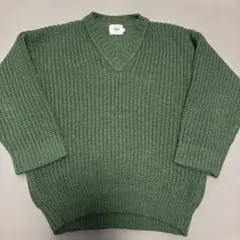 【美品】TRADHOUND グリーン Vネックニット M
