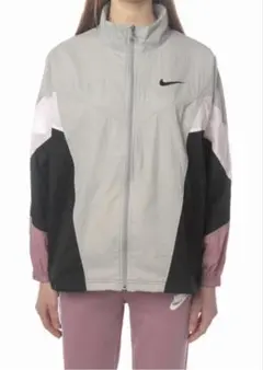 Nike ナイロンジャケット M グレー&ピンク&黒のサムネイル