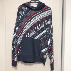 TOMMYJEANS 総柄パーカー メンズ