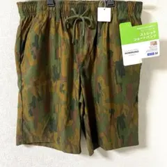新品　ストレッチ　ハーフパンツ　ショートパンツ　らくのび　短パン　迷彩柄　M