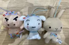 クレヨンしんちゃん ぬいぐるみマスコット　みんなでパジャマパーティだゾ！3種